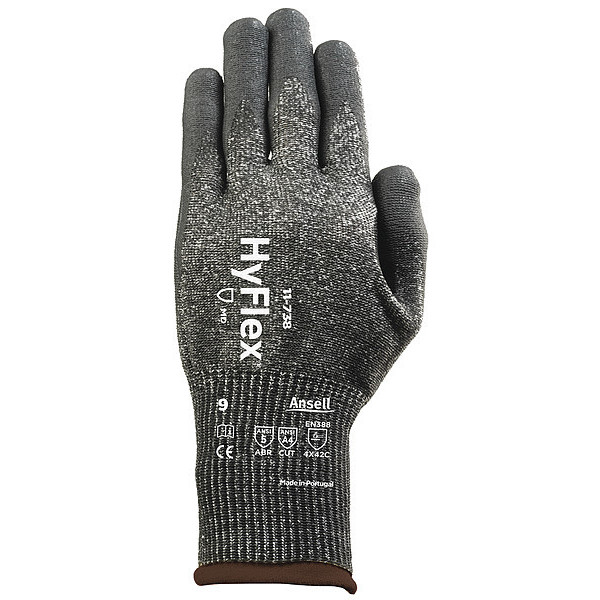 Ansell Cut Resistant Coated Gloves, A4 Cut Level, Nitrile/Polyurethane, 11, 1 PR 11-738