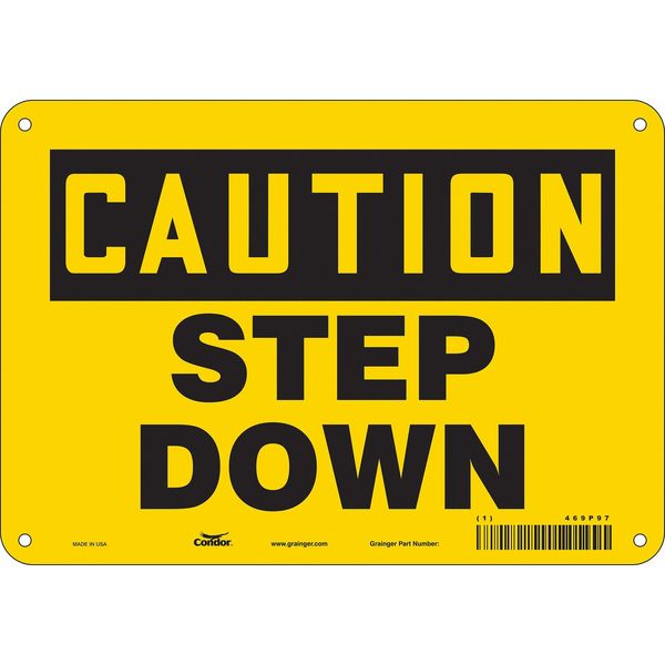 Condor Safety Sign, 7 in Height, 10 in Width, Aluminum, Vertical Rectangle, English, 469P97 469P97