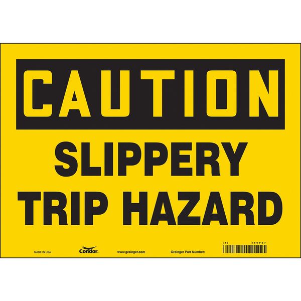 Condor Safety Sign, 10 in Height, 14 in Width, Vinyl, Horizontal Rectangle, English, 469P27 469P27