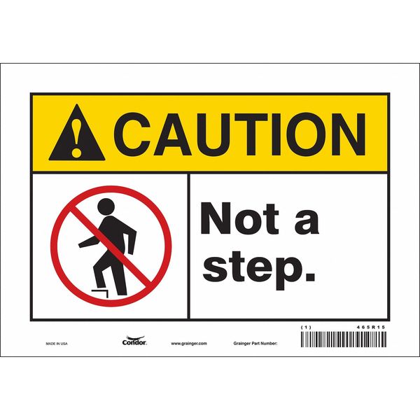 Condor Safety Sign, 7 in Height, 10 in Width, Vinyl, Vertical Rectangle, English, 469R15 469R15