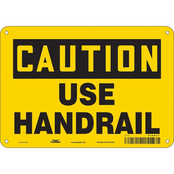 Condor Safety Sign, 7 in Height, 10 in Width, Aluminum, Vertical Rectangle, English, 469R37 469R37