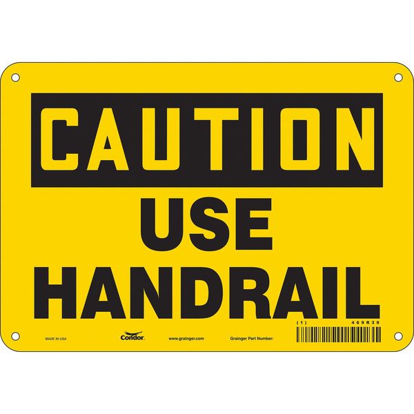 Condor Safety Sign, 7 in Height, 10 in Width, Fiberglass, Vertical Rectangle, English, 469R39 469R39