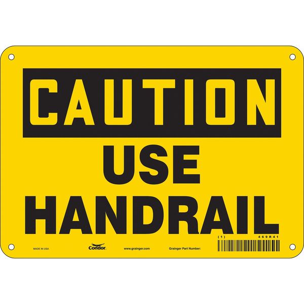 Condor Safety Sign, 7 in Height, 10 in Width, Polyethylene, Vertical Rectangle, English, 469R41 469R41