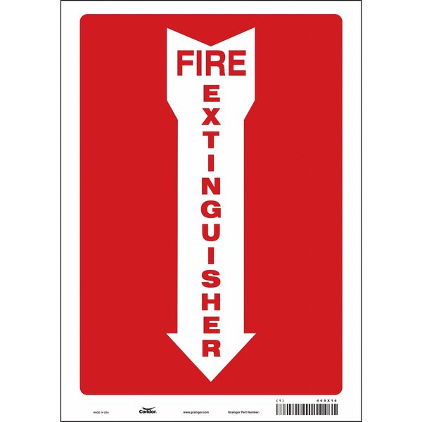 Condor Safety Sign, 10" W, 14" H, 0.004" Thickness 469X16