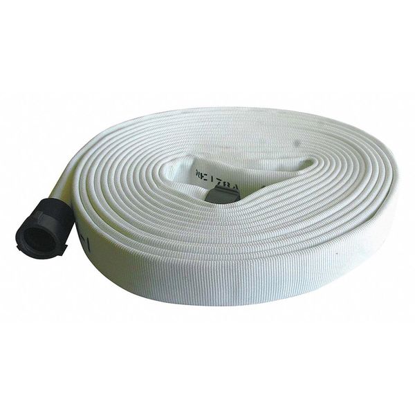 Jafline Attack Line Fire Hose, Double Jacket, Wht G51H25LNW50NB