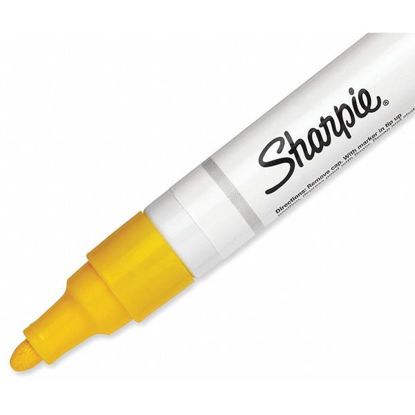 Sharpie Paint Marker, Oil-Based, Medium, Yellow Ink, Lot of 12