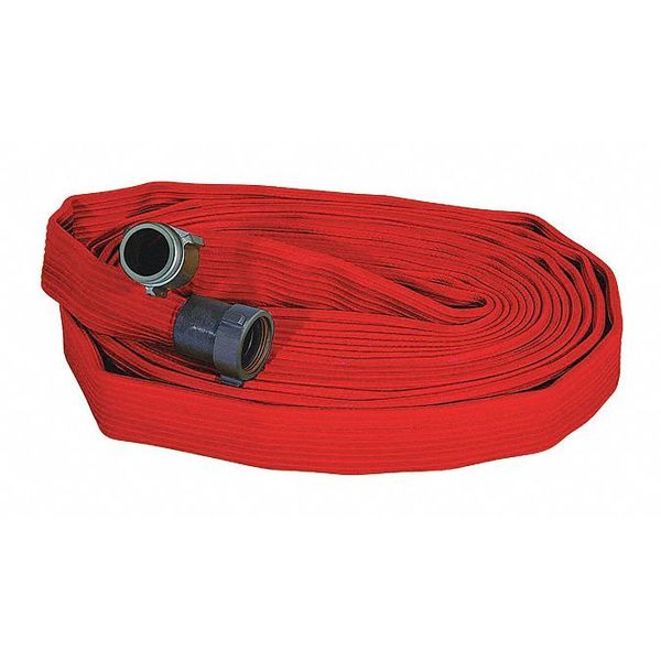 Kuriyama Fire Products Attack Line Fire Hose, Single Jacket, Red GHI25ARMTEX100NB