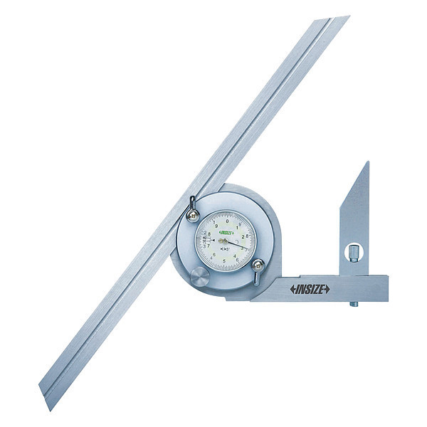 Insize Protractor, 5-7/8" L, LCD, Stainless steel 2374-320