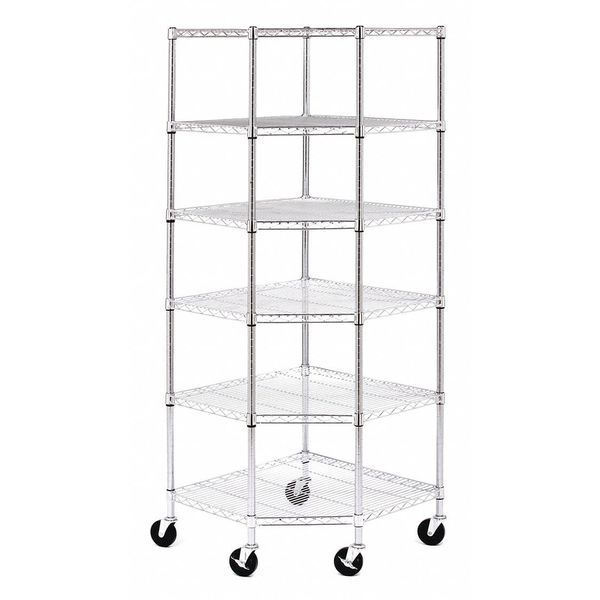 Seville Classics Shelving Unit, Chrome Plated, 14-1/2" W WEBK429