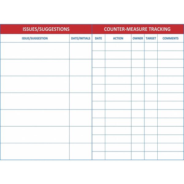 Visual Workplace 36"x48" Plastic Whiteboard 60-1912-3648-038