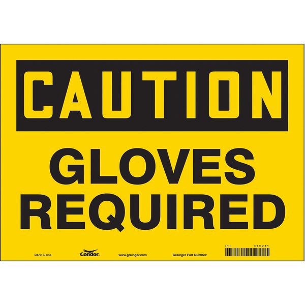 Condor Safety Sign, 10 in Height, 14 in Width, Vinyl, Horizontal Rectangle, English, 465U21 465U21