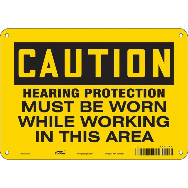 Condor Safety Sign, 7 in Height, 10 in Width, Aluminum, Vertical Rectangle, English, 465Y37 465Y37