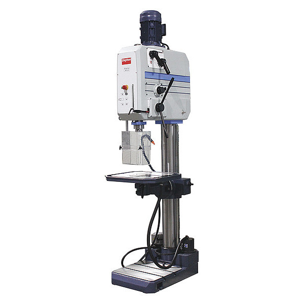 Dayton Floor Drill Press, Geared Head Drive, 3 hp, 230 V, 28 in Swing, 8 Speed 467L02