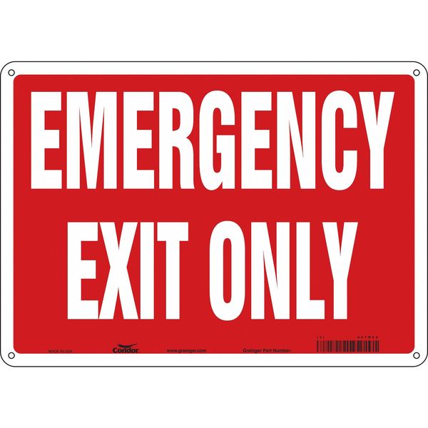 Condor Safety Sign, 10 in x 14 in, Aluminum 467R52