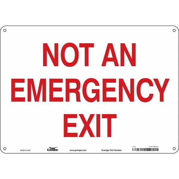 Condor Safety Sign, 10 in x 14 in, Vinyl 467U83