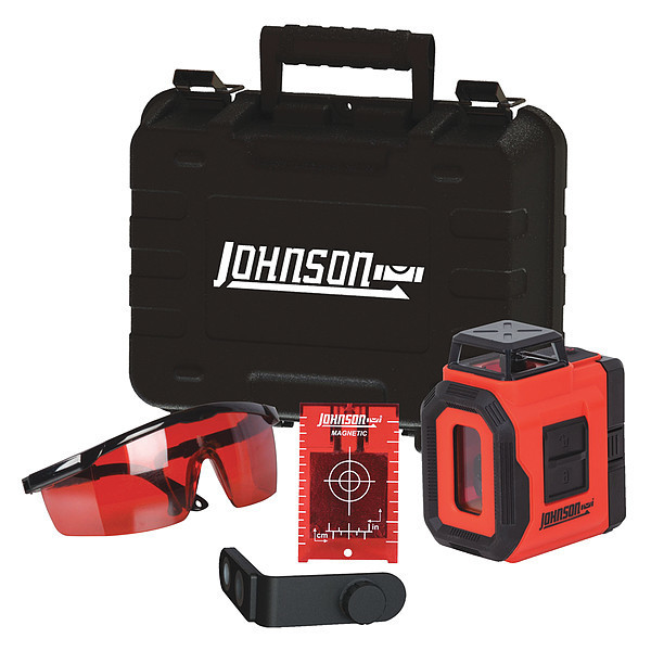 Johnson Level & Tool Laser, Red, Horizontal/Vertical Projection 40-6611