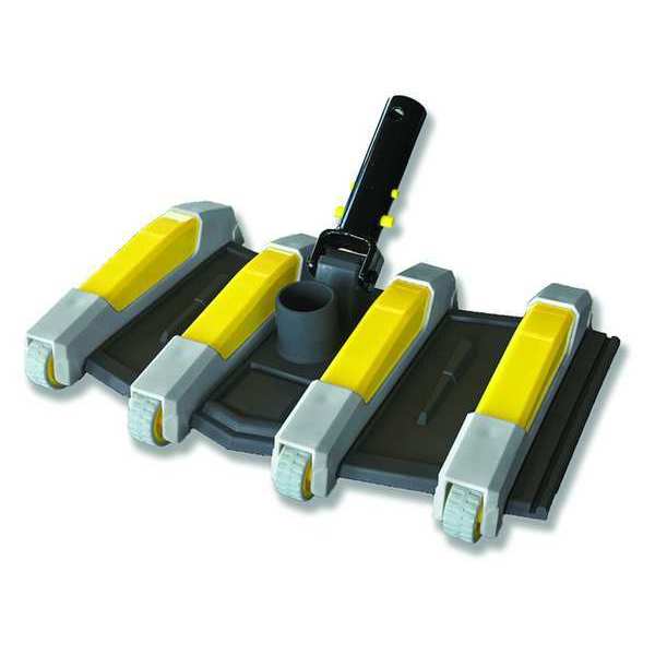 Jed Pool Tools Pool Vacuum, Plastic, Gray/Yellow, 14" L 30-183