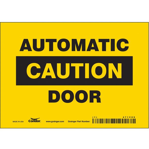 Condor Safety Sign, 5 in Height, 7 in Width, Vinyl, Horizontal Rectangle, English, 471V88 471V88