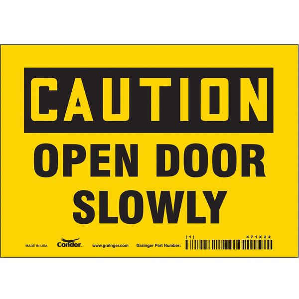 Condor Safety Sign, 5 in Height, 7 in Width, Vinyl, Horizontal Rectangle, English, 471X22 471X22
