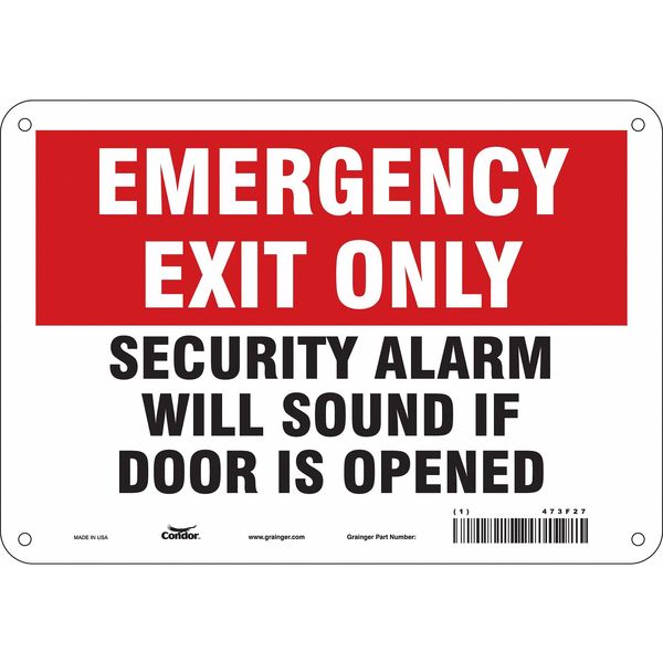 Condor Safety Sign, 7 in Height, 10 in Width, Aluminum, Vertical Rectangle, English, 473F27 473F27