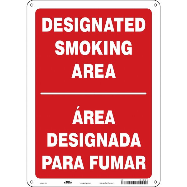 Condor Safety Sign, 14 in H, 10" W, Vertical Rectangle, English, Spanish, 474M06 474M06