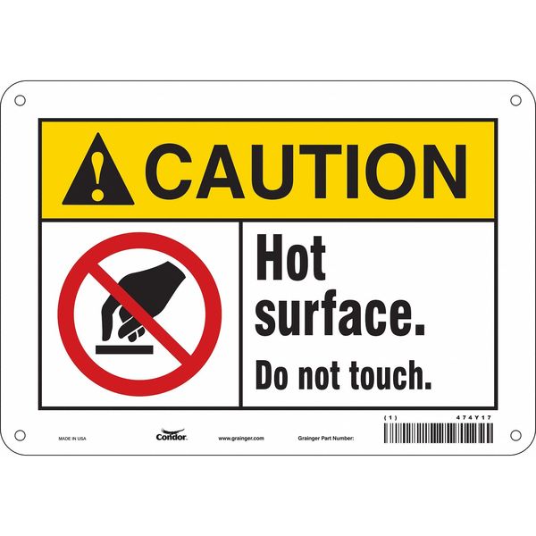 Condor Danger Sign, 10" W x 7" H, 0.032" Thick, 474Y17 474Y17