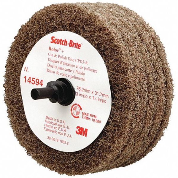 Scotch-Brite Quick Change Disc, Non-Woven, 3" dia. 7000120704