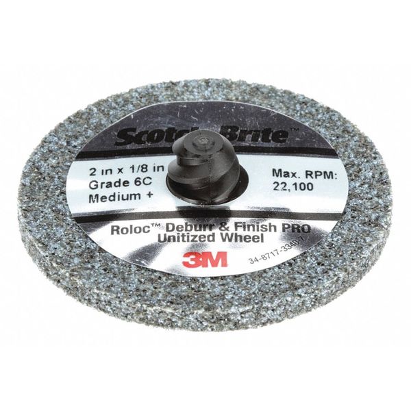 Scotch-Brite Unitized Wheel, Deburring, DP-UR, 3" dia. 7010300983