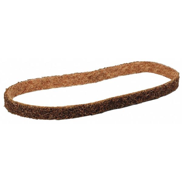 Scotch-Brite Sanding Belt, 1/4 in W, 18 in L, Non-Woven, Aluminum Oxide, Not Applicable Grit, Coarse, SC-BS 7000120669