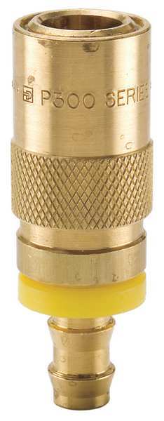 Parker Hydraulic Quick Connect Hose Coupling, Brass Body, Sleeve Lock, Moldmate Series PC308-BP