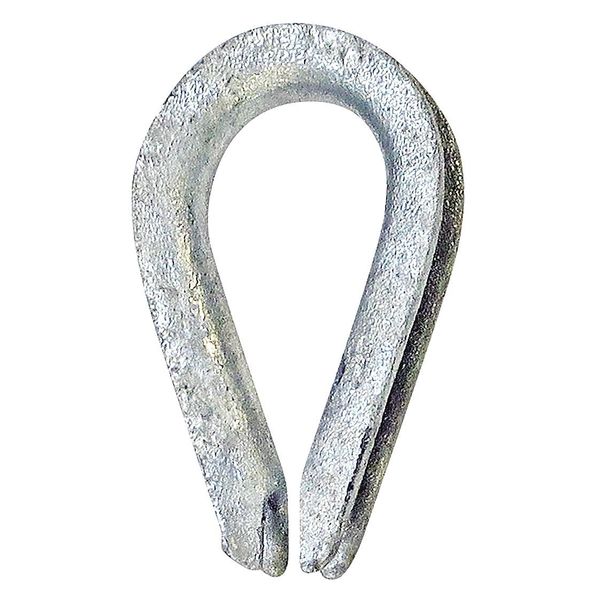 Crosby Wire Rope Thimble, 3/16 in., Steel 1037274