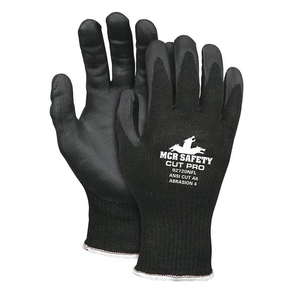 Mcr Safety Cut Resistant Coated Gloves, A6 Cut Level, Foam Nitrile, S, 1 PR 92720NFS