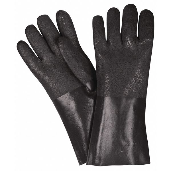 Mcr Safety 14" Chemical Resistant Gloves, PVC, L, 12PK 6514S