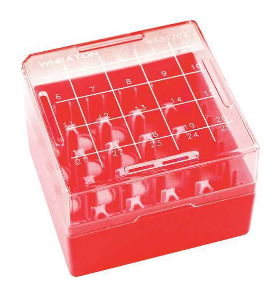 Wheaton Freezer Box, Red, PK10 W651703-R