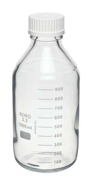 Wheaton Safety Coated Media Bottle, 1000mL, PK12 219940