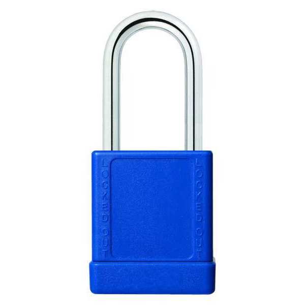 Zoro Select Lockout Padlock, KD, Blue, 2"H 48JR84