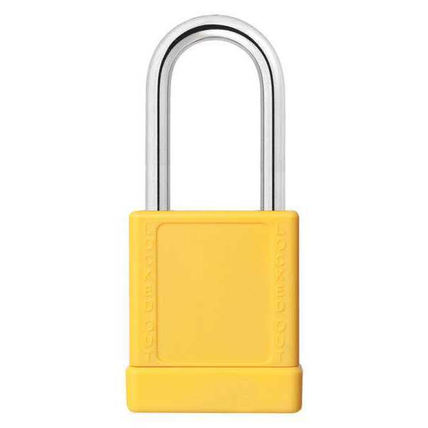 Zoro Select Lockout Padlock, KD, Yellow, 2"H, PK6 48JR94