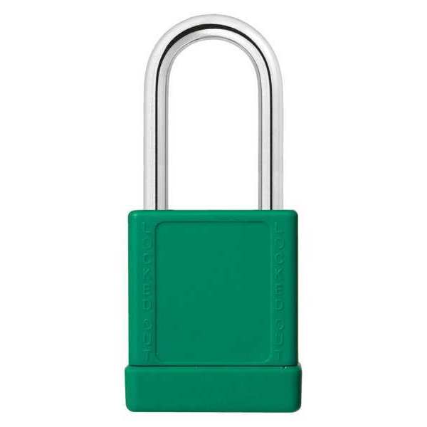 Zoro Select Lockout Padlock, KD, Green, 2"H, PK6 48JR95