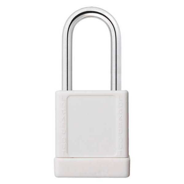 Zoro Select Lockout Padlock, KD, White, 2"H 48JR91