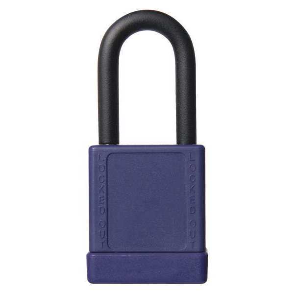 Zoro Select Lockout Padlock, KD, Purple, 2"H, PK6 48JR71