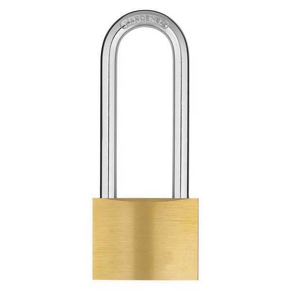 Zoro Select Padlock, Keyed Alike, Long Shackle, Rectangular Brass Body, Hardened Steel Shackle, 1 in W 48JR16