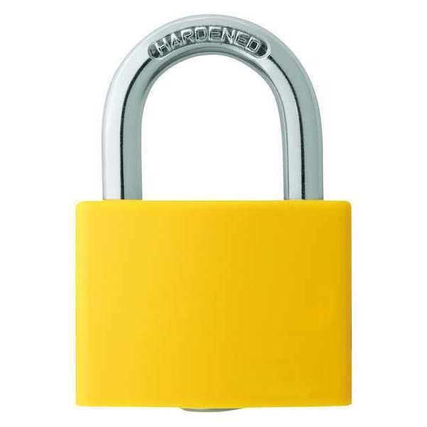 Zoro Select Lockout Padlock, KD, Yellow, 1-7/16"H 48JR19