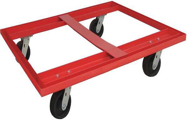 Zoro Select Pallet Dolly, 48x40, Cap 3600 lb, Steel 48J082