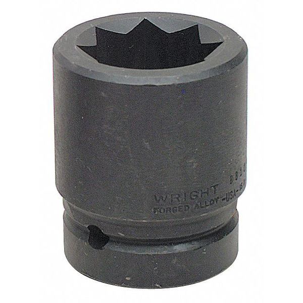 Wright Tool 1 in Drive Impact Socket 1 7/16 in Size, Standard Socket, black oxide 8811A