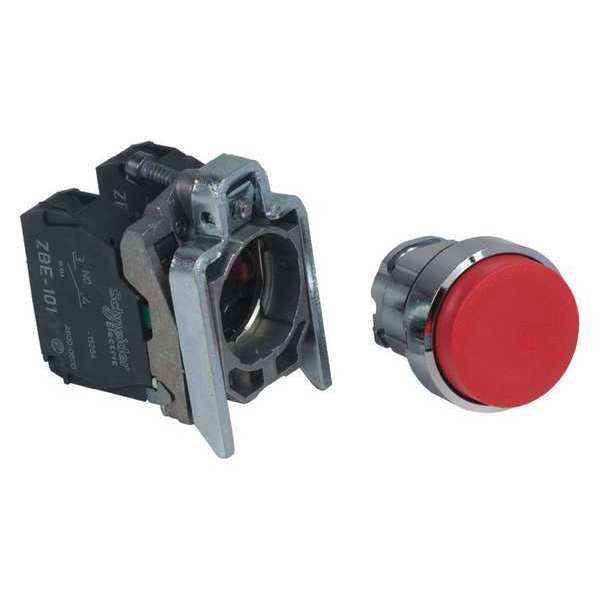 Schneider Electric Non-Illuminated Push Button, 22 mm, 1NO/1NC, Red XB4BL45