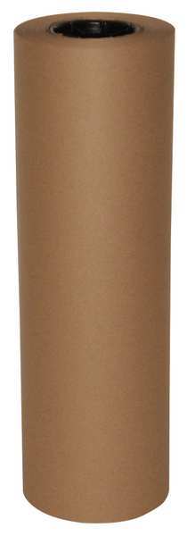 Zoro Select Recycled Kraft Paper 24 In. x 250 ft., 40 lb. Basis Weight 48K981