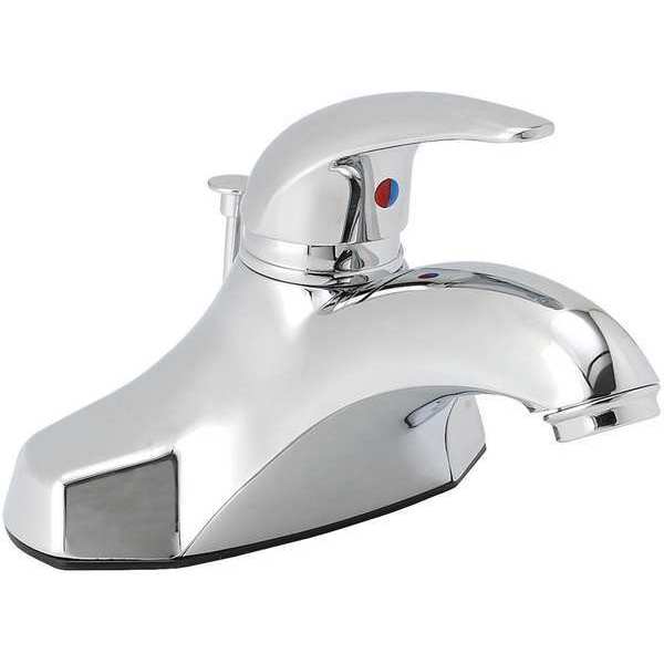 Trident Manual 4" Mount, 2 Hole Low Arc Bathroom Faucet, Chrome 48LX69