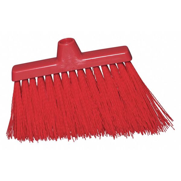 Tough Guy 9 1/8 in Sweep Face Broom Head, Stiff, Synthetic, Red 48LZ63