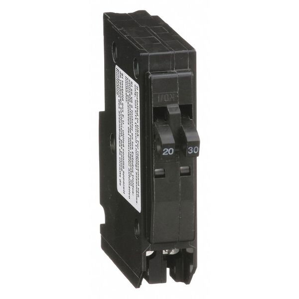 Square D Miniature Circuit Breaker, QO Series 20/30A, 1x1, 1x1 Pole, 240V AC QO2030