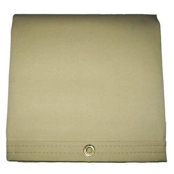 Mauritzon 5 ft 9 in x 5 ft 9 in Heavy Duty 20 Mil Tarp, Tan, Polyester Coated Cotton Canvas IHT-10-0606